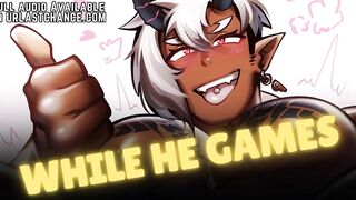 Demon BF Grinds Me Raw While Gaming Gushes Cum Explosion