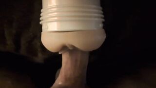 Hairy Cock Ravages Riley Reid Fleshlight Creampie Overload