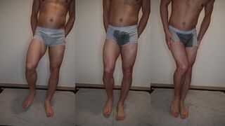 Desperate Gay Pee Hold FAILS Gushing Leaks Destroy Briefs