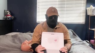 Masked Daddy Destroys AcmeJoy Silicone Butt Dick Gushing Cum Flood