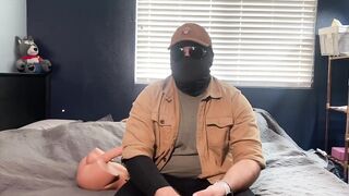 Masked Daddy Destroys AcmeJoy Silicone Butt Dick Gushing Cum Flood