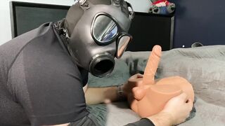 Masked Daddy Destroys AcmeJoy Silicone Butt Dick Gushing Cum Flood