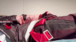 Kazuha Cosplay Cock Stroked Moaning Gushing Cum Blast