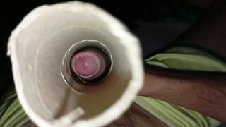 Huge Fat BWC Rips Lime Shorts Fucks Tube Gushes Cum Explosion