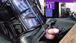 Latex Cock Edged to Gushing Latex Ruin Destroyed