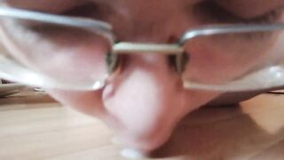 Chubby Good Boy Prostate Gushes Handsfree Cum Cleans Huge Mess