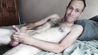 Nerdy Solo Jerk Fists Average Cock to Gushing Cum Explosion