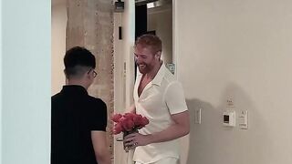 BWC Redhead Daddy Reunites Pounds Korean Twink Ass Cum Gush Explosion