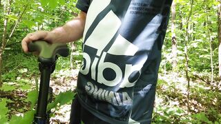 Dirty Bike Cock Gushes Mega Load Woods Risky Blast