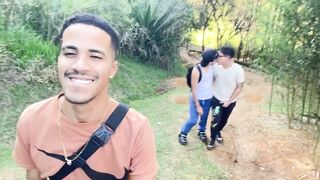 Colombian Cruisers Pants Down Gushing Cum Public Threesome