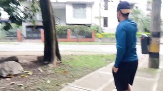 Colombian Cruisers Big Dick Threesome Gushes Public Woods Destroyed
