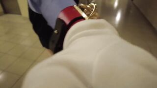 Sissy Cop Gushes Cum Chokes Dildo In Corridor