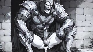 Kings Massive Cock Destroys Knights Ass Gushing Cum Orgy Flood