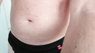 Hairy Daddy Fills Gut with Own Mega Sperm Flood