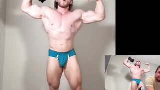 Muscle Dom SLAPS Good Boy FACE Feet OWNED Cum GUSHES