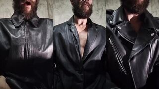 Leather Master HypnoSmoke Drains Gushing Cum Balls Dry