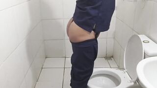 Doctor nurse secret gay bathroom fuck raw bareback anal creampie