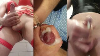 The best thick cum gushing handjob orgasm compilation