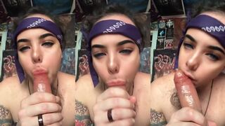 Big boy makes cute femboy swallow every last drop of hot cum