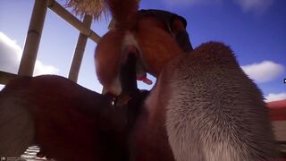 Wild Twink Foxy destroyed by massive horse cock brutal yiff