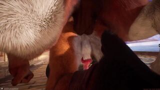 Wild Twink Foxy destroyed by massive horse cock brutal yiff