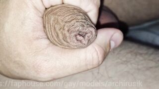 Twink’s tight prostate bursts dripping cum all over daddy’s big dick