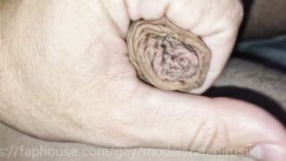 Twink’s tight prostate bursts dripping cum all over daddy’s big dick