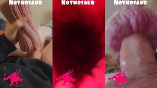 Sloppy femboy wrecks new toy buried in spit and cum