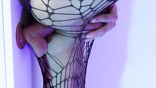 Femboy ass wrecked with 20cm dildo raw gay solo fucking