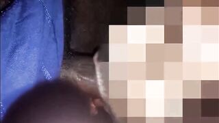Fat black cock with lots of cum deep throat mouthful