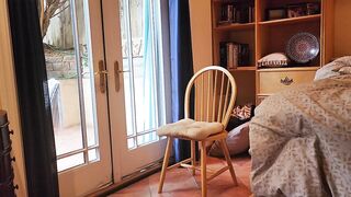 Huge Daddy Dick Sucked Through Window Almost Caught Big Dick Blowjob