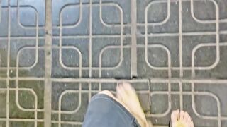 Walking barefoot on filthy streets until his soles were ruined and dripping