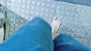 Walking barefoot on filthy streets until his soles were ruined and dripping