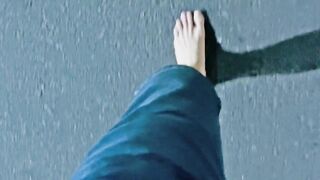 Walking barefoot on filthy streets until his soles were ruined and dripping