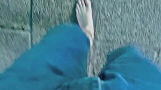 Walking barefoot on filthy streets until his soles were ruined and dripping