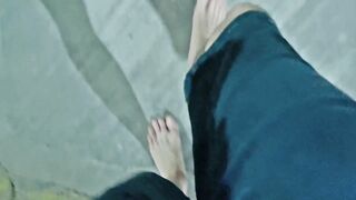 Walking barefoot on filthy streets until his soles were ruined and dripping