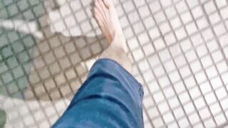 Walking barefoot on filthy streets until his soles were ruined and dripping