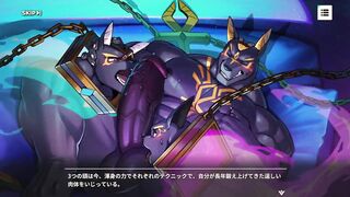Anubiros destroyed in intimate XXXL gay blowjob cumshot game
