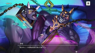 Anubiros destroyed in intimate XXXL gay blowjob cumshot game