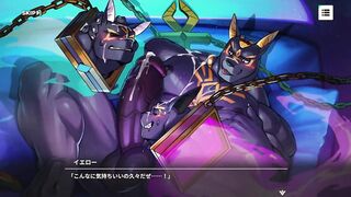 Anubiros destroyed in intimate XXXL gay blowjob cumshot game