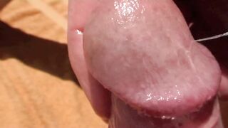 Beautiful head massage close-up destroys his tight hole with steel hard cock