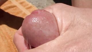 Beautiful head massage close-up destroys his tight hole with steel hard cock