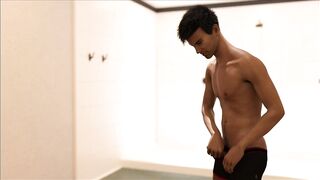 Caught Masturbating to My Roommate Brad Gushing Loads of Cum