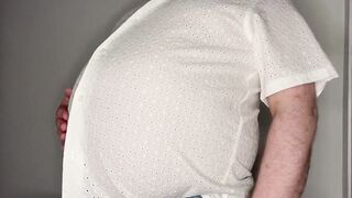 Pumping Up a Huge Gay Belly till It Bulges and Bursts