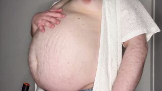 Pumping Up a Huge Gay Belly till It Bulges and Bursts