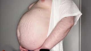 Pumping Up a Huge Gay Belly till It Bulges and Bursts