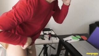 Richard Lennox destroys his underwear with atomic wedgies while testing the wrong color on a customer service call