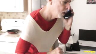 Richard Lennox destroys his underwear with atomic wedgies while testing the wrong color on a customer service call