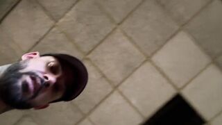 Caught in abandoned building fucking myself with XXL dildo daddy's big dick