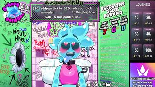 Gamer furry just chatting with monster cock stuffed in gloryhole